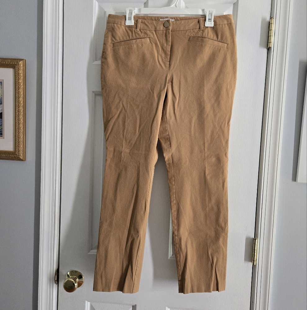 Tan Charter Club Petite Straight-Leg Pants Size 12